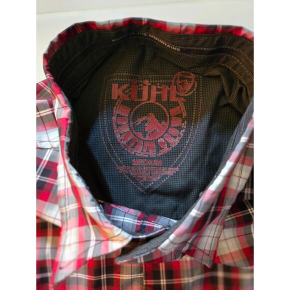 Kuhl "Mountain Grown" Plaid Pearl Snap Short Sleeve Lightweight Medium Shirt - Picture 4 of 9